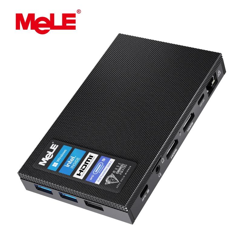 MeLE Quieter 4C Ҹ  N100 ̴ PC ũž ǻ,  ӿ ǻ, USB C Ÿ  LAN, 4K ÷, LPDDR4x  11, 8GB, 16GB, 128GB,